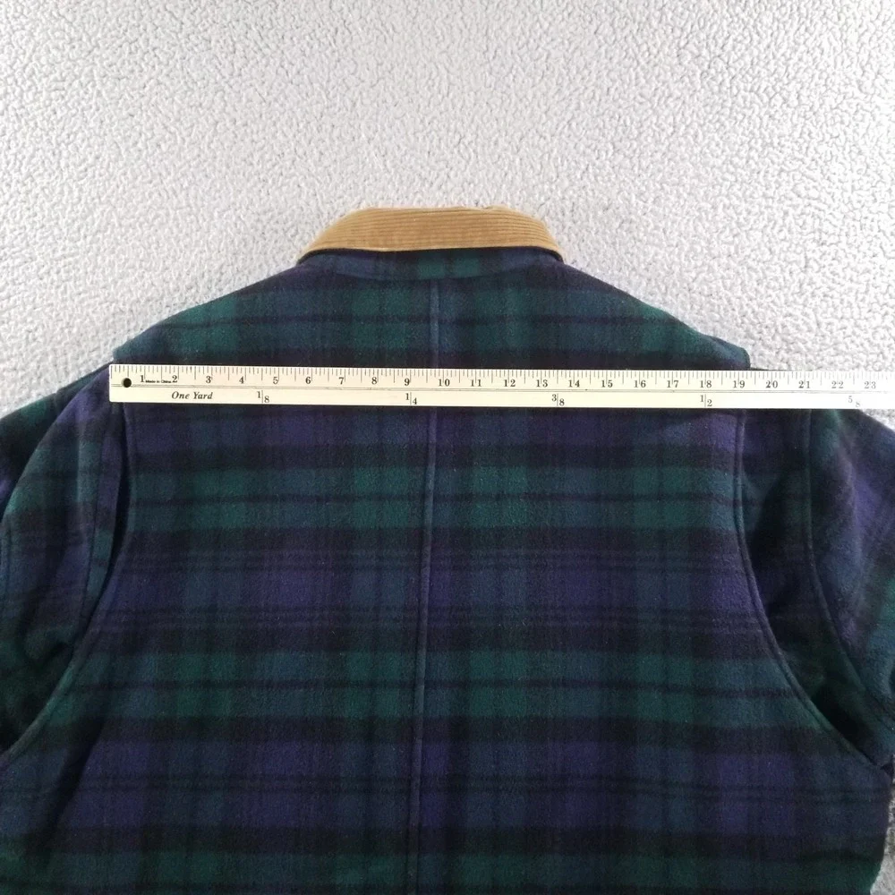 Polo Ralph Lauren Trucker Jacket Mens XL Blackwatch Tartan Wool Quilted Corduroy